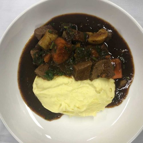 Venison and Kangaroo Ragout with Butter Mash